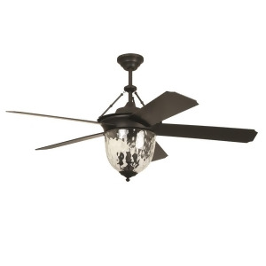 Craftmade Cavalier 3 Light Ceiling Fan with blades included Aged Bronze Brushed Cav52abz5lk - All