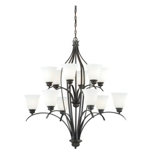 Vaxcel Darby 12L Chandelier New Bronze H0087 - All