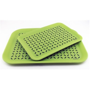 Berghoff Cooknco Anti-Slip Serving Tray 2 Piece Set Green 2800040 - All