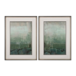 Sterling Industries Emerald Sky I Ii Limited Edition Print On Fine Art Paper Under Glass Black Silver Black Silver 151-016-S2 - All