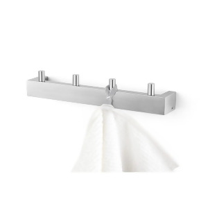 Zack Linea Towel Hook Rail Wall Mounted W. 10.4 In Depth 1.97 In Stainless Steel 40389 - All