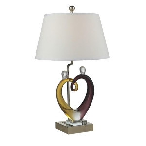 Dale Tiffany Hearts Sculpture Table Lamp Set Polished Nickel Ac15043 - All