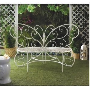Zingz Thingz White Butterfly Bench 57071189 - All