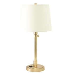 House of Troy Raw Brass Adj Table Lamp w/ Convenience Outlet Raw Brass Th751-rb - All