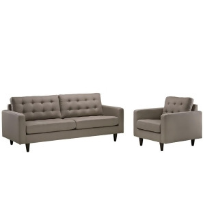 Modway Furniture Empress Armchair And Sofa Set Of 2 Granite Eei-1313-gra - All