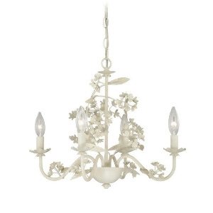 Vaxcel Leilani 4L Mini Chandelier Antiqued White H0144 - All