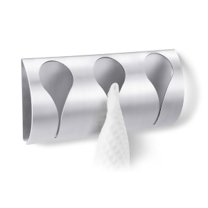 Zack Genio Towel Clip Rack Self-Adhesive 2.95 x 5.9 x 0.91 In Stainless Steel 40149 - All