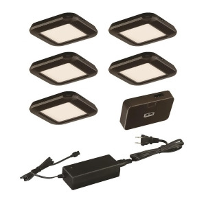 Vaxcel Smart Lighting Low Profile Under Cabinet Puck Light 5-pack Kit Bronze X0033 - All
