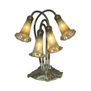 Dale Tiffany 4-Light Gold Lily Accent Lamp Antique Bronze/Verde Ta15132 - All