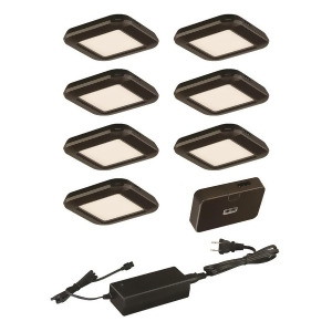 Vaxcel Smart Lighting Low Profile Under Cabinet Puck Light 7-pack Kit Bronze X0034 - All