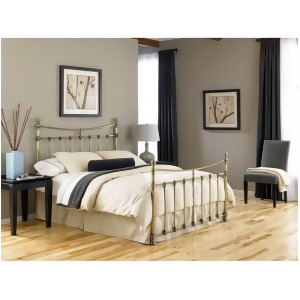 Fbg Leighton Complete Bed w/Scalloped Castings Antique Brass Cal King B31287 - All