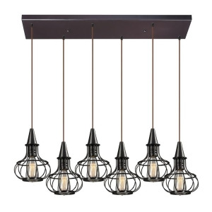 Elk Lighting Yardley Collection 6Light Chandelier Oil Rubbed Bronze 14191-6Rc - All