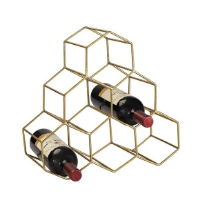 Sterling Industries Angular Study Hexagonal Wine Rack Gold Gold 51-026 - All