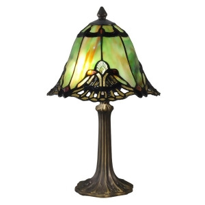 Dale Tiffany Green Haiawa Accent Lamp Antique Brass Ta15057 - All