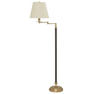 House of Troy Bennington 61 Black and Weathered Brass Swing Arm Floor Lamp Black with Weathered Brass B501-bwb - All