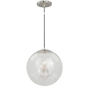 Vaxcel 630 Series 4 Light Pendant Clear Seeded Glass Polished Nickel P0121 - All