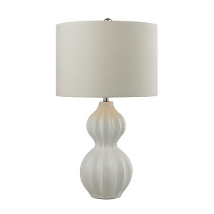 Dimond Lighting 26 Ribbed Gourd Table Lamp in Gloss White D2575 - All