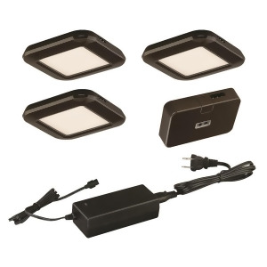 Vaxcel Smart Lighting Low Profile Under Cabinet Puck Light 3-pack Kit Bronze X0032 - All