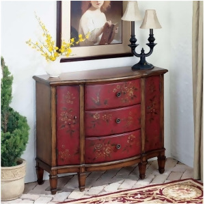 Butler Sheffield Red Hand Painted Console Cabinet Red Hand Painted 674065 - All