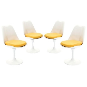 Modway Furniture Lippa Dining Side Chair Set Of 4 Yellow Eei-1342-ylw - All