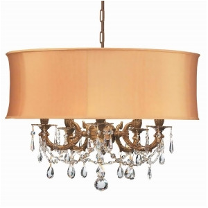 Crystorama Brentwood Aged Brass Chandelier Crystal Spectra 5535-Ag-shg-clq - All