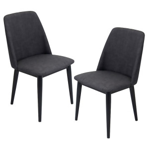 Lumisource Tintori Dining Chair Set Of 2 Charcoal Black Chr-tntchar-b2 - All