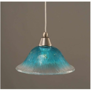 Toltec Lighting Cord Mini Pendant 10' Teal Crystal Glass 22-Bn-438 - All