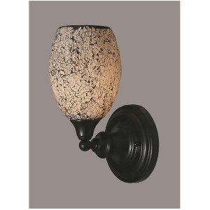 Toltec Lighting Wall Sconce Matte Black 10.75' Black Fusion Glass 40-Mb-4165 - All
