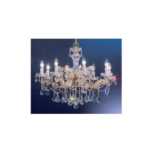 Classic Lighting Rialto Traditional Crystal Chandelier Gold Plated 8348Gpcp - All