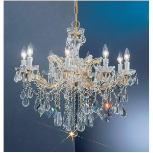 Classic Lighting Rialto Contemporary Crystal Chandelier Gold Plated 8358Gpc - All