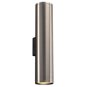 Plc Lighting 2 Light Outdoor up down light Led Marco Collection Brushed Aluminum 2096Ba - All