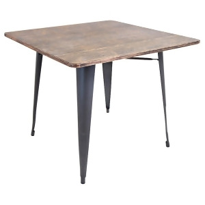 Lumisource Oregon Dining Table Grey Wood Dt-tw-ortbsq - All
