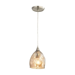 Elk Niche 1 Light Pendant In Satin Nickel And Champagne Plated Glass 31595-1 - All