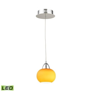 Alico Ciotola 1 Light Led Pendant in Chrome with Yellow Glass Lca401-8-15 - All
