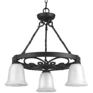 Progress Enclave 3 Lt Chandelier Gilded Iron Frosted/Pearl P4729-71 - All