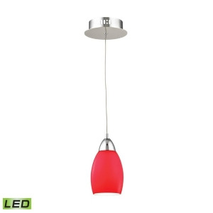 Alico Buro 1 Light Led Pendant in Chrome with Red Glass Lca201-11-15 - All