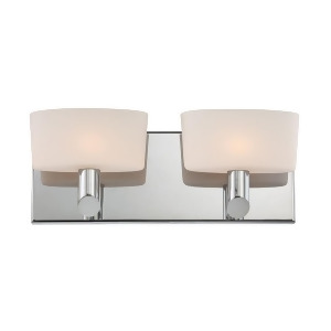 Alico Toby 2 Light Vanity in Chrome and White Opal Glass Bv6022-10-15 - All