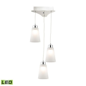 Alico Coppa 3 Light Led Pendant in Chrome with White Glass Lca503-10-15 - All
