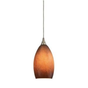 Elk Earth 1 Light Pendant In Satin Nickel And Sand Glass 10510-1Snd - All