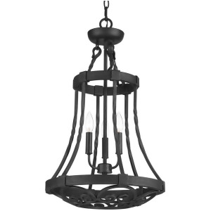 Progress Enclave 3 Lt Foyer Light Gilded Iron Frosted/Pearl P3691-71 - All