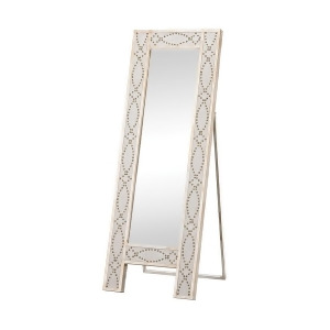 Sterling Albiera Dressing Mirror Natural Linen Driftwood Grey 3183-018 - All