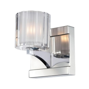Alico Tiara 1 Light Vanity in Chrome and Slotted Clear Glass Bv3001-0-15 - All