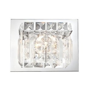 Elk Lighting Crown 1 Light Vanity Chrome Clear Crystal Glass Bv1001-0-15 - All