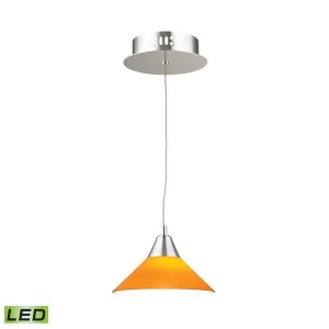 Alico Cono 1 Light Led Pendant in Chrome with Yellow Glass Lca101-8-15 - All