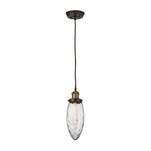 Elk Owen 1 Light Pendant In Oil Rubbed Bronze And Antique Brass 16310-1 - All