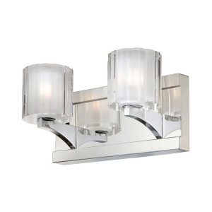 Alico Tiara 2 Light Vanity in Chrome and Slotted Clear Glass Bv3002-0-15 - All