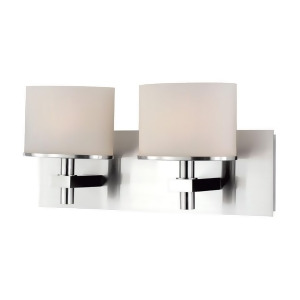 Alico Ombra 2 Light Vanity in Chrome and White Opal Glass Bv512-10-15 - All