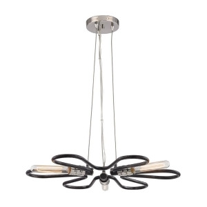 Elk Continuum 3 Light Chandelier In Silvered Graphite With Polished Nickel Accents 31902-3 - All