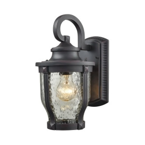 Elk Milford 1 Light Outdoor Wall Sconce In Graphite Black 87070-1 - All