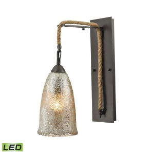 Elk Hand Formed Glass 1 Light Led Wall Sconce In Oil Rubbed Bronze 10438-1Scn-led - All